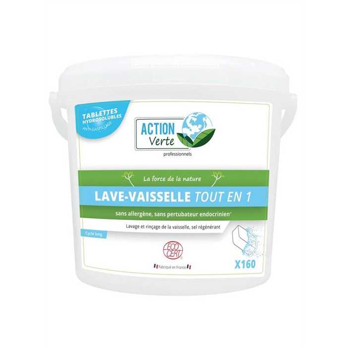 ACTION VERTE 160 TABS LAVE-VAISSELLE TOUT EN 1 ECOLOGIQUE ACTION VERTE 160 TABS LAVE-VAISSELLE TOUT EN 1 ECOLOGIQUE