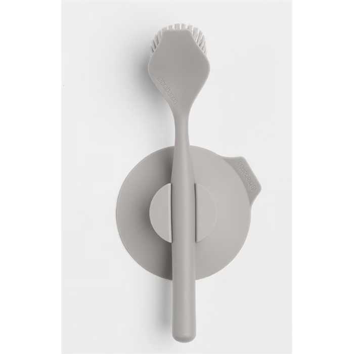 BROSSE VAISSELLE AVEC SUPPORT VENTOUSE MID GREY BROSSE VAISSELLE AVEC SUPPORT VENTOUSE MID GREY