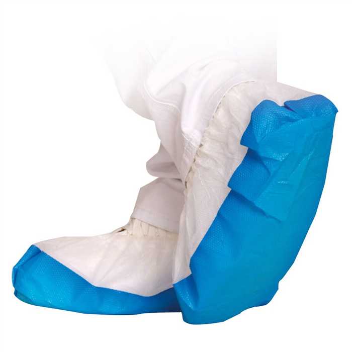 COUVRE-CHAUSSURES STRONG BLANC/BLEU 50 PCES COUVRE-CHAUSSURES STRONG BLANC/BLEU 50 PCES