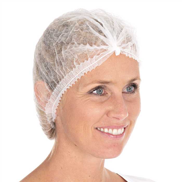 EINWEG-HAUBEN WEISS 100 STÜCK EINWEG-HAUBEN WEISS 100 STÜCK