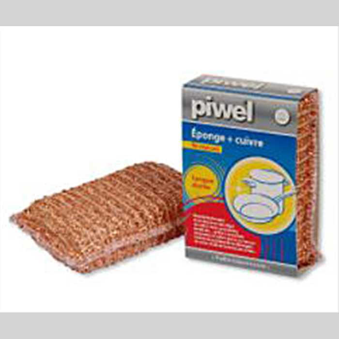 EPONGE EN MOUSSE ENVELOPPE D'UNE LAVETTE EN CUIVRE EPONGE EN MOUSSE ENVELOPPE D'UNE LAVETTE EN CUIVRE