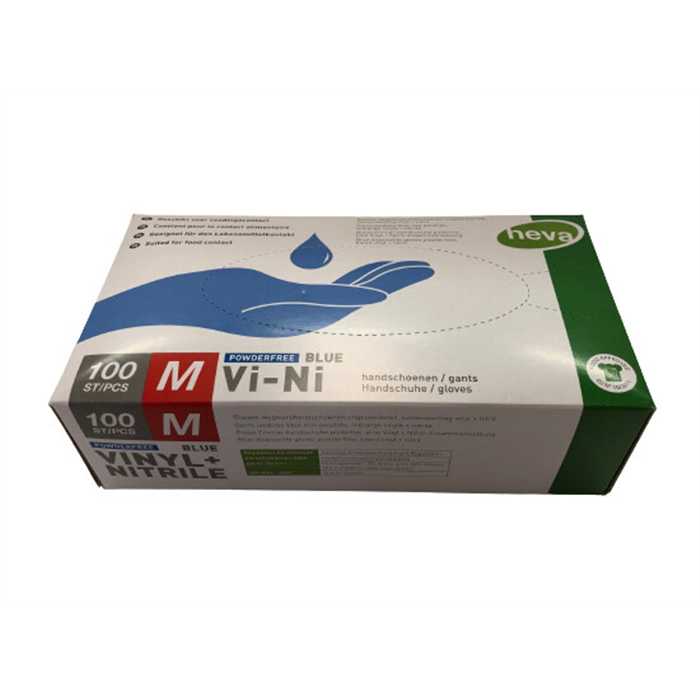 GANTS VINYL-NITRIL HEVA BLEU NON POUDRE  100 PCES GANTS VINYL-NITRIL HEVA BLEU NON POUDRE  100 PCES