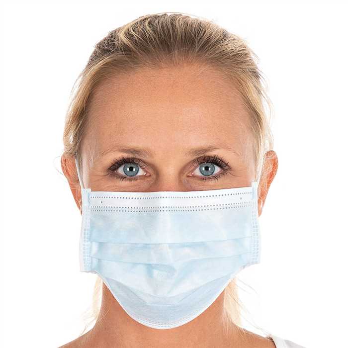 MASQUE DE PROTECTION TYP IIR 3 PLIS BLEU 50 PIECES MASQUE DE PROTECTION TYP IIR 3 PLIS BLEU 50 PIECES