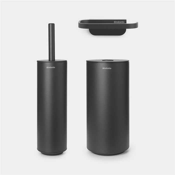 MINDSET ACCESSOIRES DE TOILETTES LOT DE 3 NOIR MINDSET ACCESSOIRES DE TOILETTES LOT DE 3 NOIR