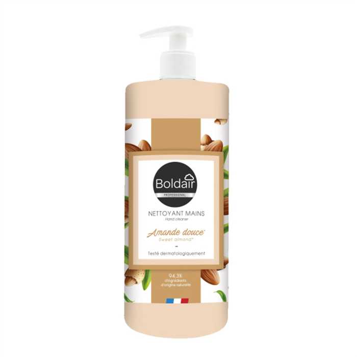NETTOYANT MAIN AMANDE DOUCE 500 ML AVEC POMPE BOLDAIR NETTOYANT MAIN AMANDE DOUCE 500 ML AVEC POMPE BOLDAIR