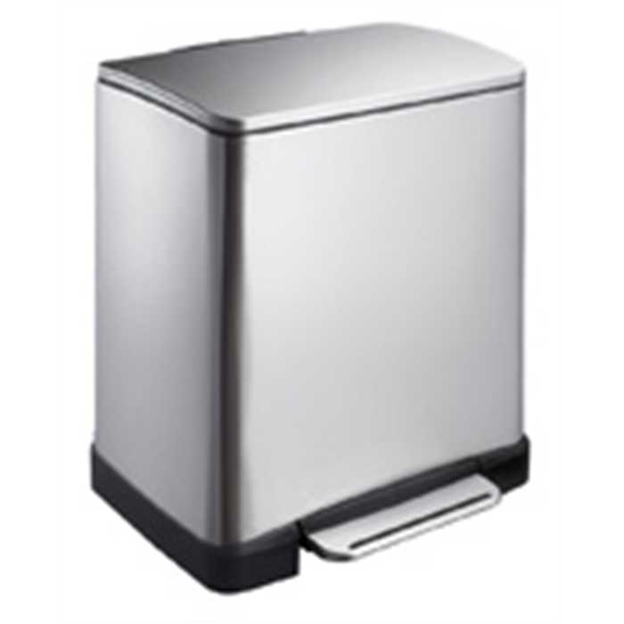 POUBELLE A PEDALE E-CUBE EKO 28 X 18 LITRES EN INOX MAT POUBELLE A PEDALE E-CUBE EKO 28 X 18 LITRES EN INOX MAT