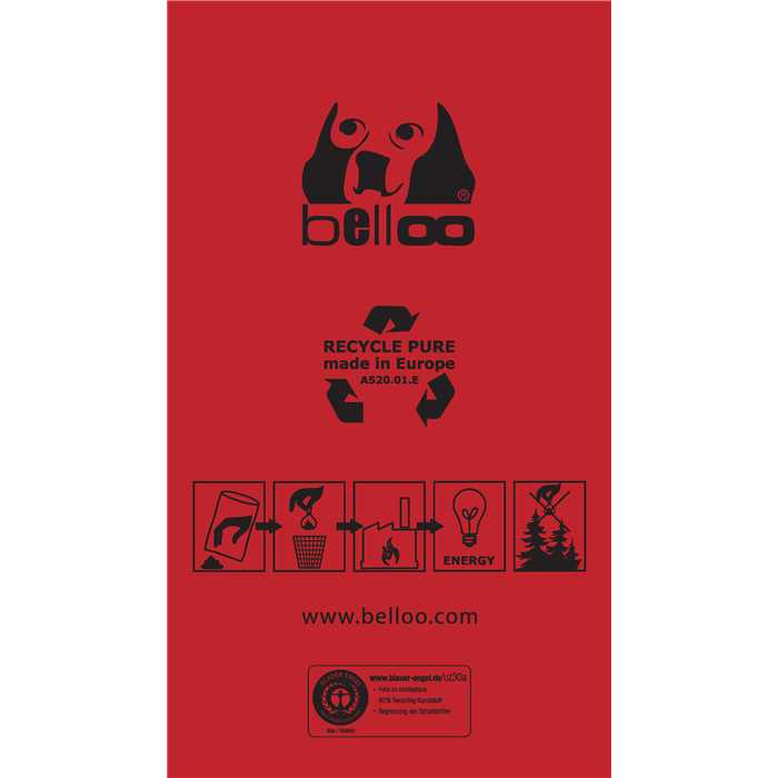 SACHETS POUR DÉCHETS CANINS ROUGE 100 % RECYCLE SACHETS POUR DÉCHETS CANINS ROUGE 100 % RECYCLE