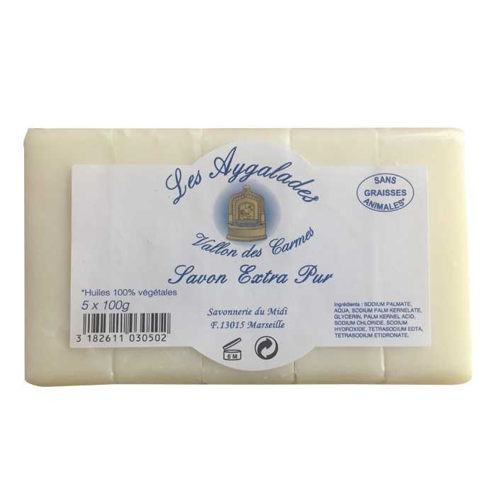 SAVON DE MARSEILLE PUR BLANC 5 X 100 G SAVON DE MARSEILLE PUR BLANC 5 X 100 G