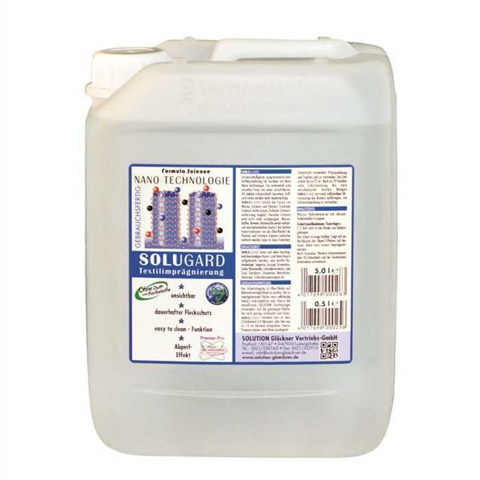 SOLUGARD TEXTILIMPRÄGNIERUNG 5 L SOLUGARD TEXTILIMPRÄGNIERUNG 5 L
