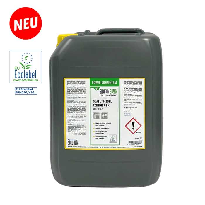 SOLUTION GreeN POWER CONCENTRATE GLASS MIRROR CLEANER PK 10L SOLUTION GreeN POWER CONCENTRATE GLASS MIRROR CLEANER PK 10L