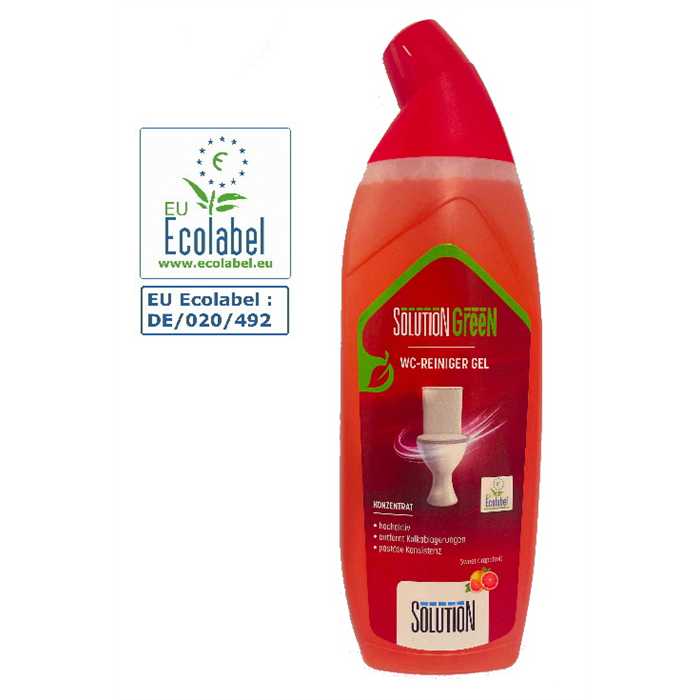SOLUTION GREEN WC GEL NETOYANT SANITAIRE CONCENTRE 750 ML SOLUTION GREEN WC GEL NETOYANT SANITAIRE CONCENTRE 750 ML