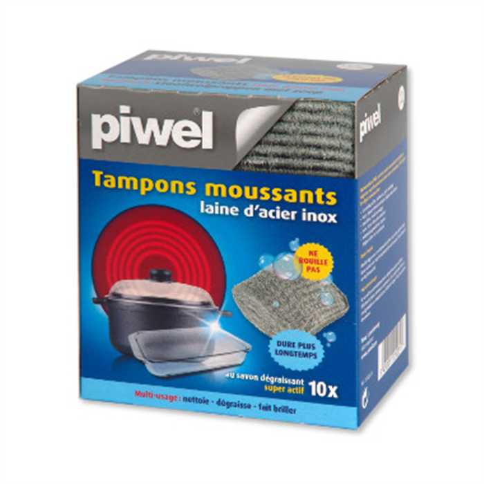 TAMPONS MOUSSANTS EN LAINE D'ACIER INOX 10 PCES TAMPONS MOUSSANTS EN LAINE D'ACIER INOX 10 PCES