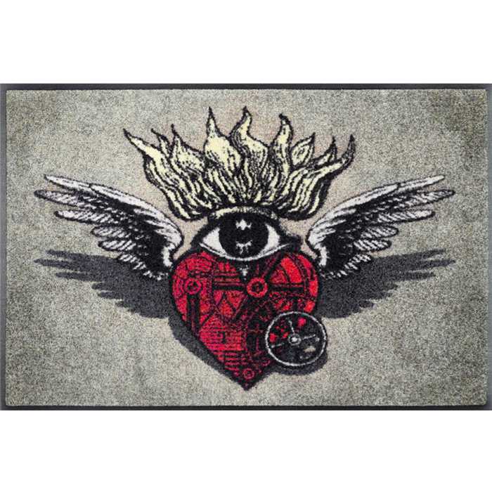 TAPIS ENTER & EXIT FLAMING HEART 50 X 75 CM TAPIS ENTER & EXIT FLAMING HEART 50 X 75 CM