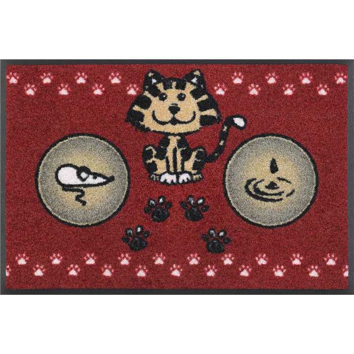 TAPIS KATZENMAHLZEIT ROT 40 X 60 CM TAPIS KATZENMAHLZEIT ROT 40 X 60 CM