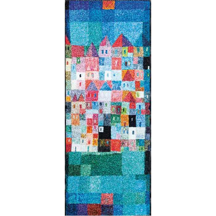 TAPIS SPECIAL ART COLOURFUL HOUSES 79 X 190 CM TAPIS SPECIAL ART COLOURFUL HOUSES 79 X 190 CM