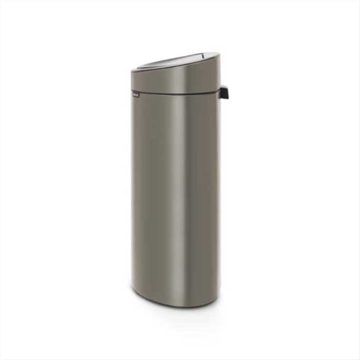 TOUCH BIN 40 LITRES EN ACIER COULEUR PLATINUM TOUCH BIN 40 LITRES EN ACIER COULEUR PLATINUM