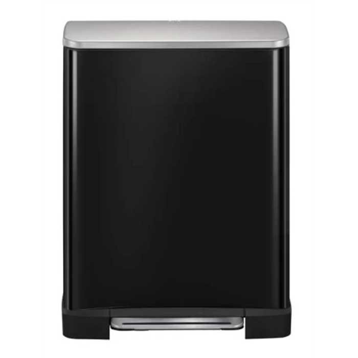 TRITTEIMER E-CUBE EKO 28 + 18 LITER SCHWARZ EDELSTAHL TRITTEIMER E-CUBE EKO 28 + 18 LITER SCHWARZ EDELSTAHL