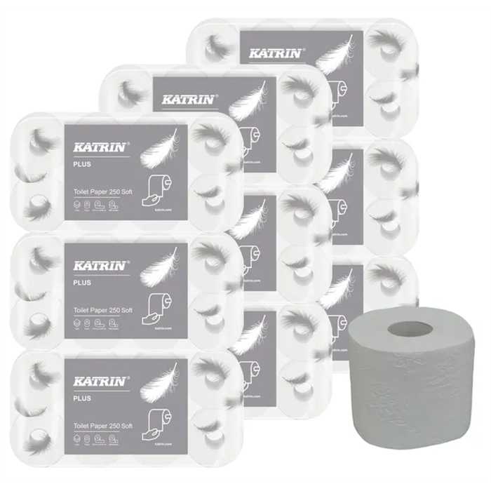 WC-PAPIER PLUS TOILET 250 SOFT 3-LAGIG 72 ROLLEN WC-PAPIER PLUS TOILET 250 SOFT 3-LAGIG 72 ROLLEN